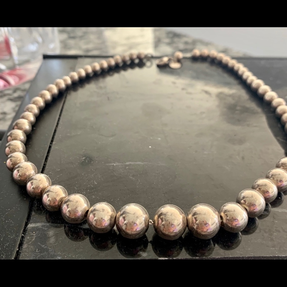 Tiffany &Co. Silver Ball necklace